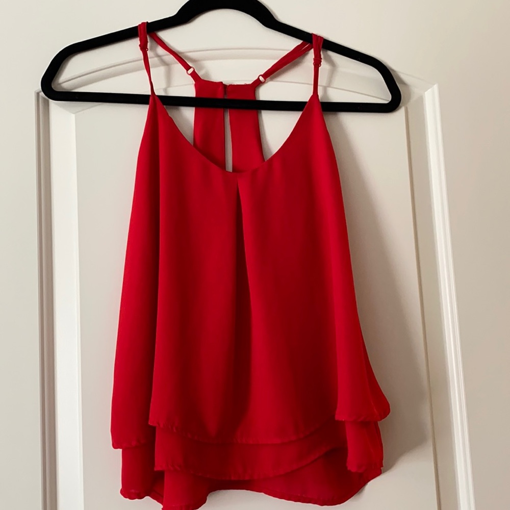 Red blouse